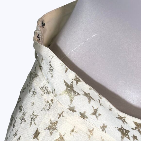 Free People Jasper Gold Foil Star Cutout Maxi Dress Womens 4 Fairy Boho Romantic - Picture 6 of 10